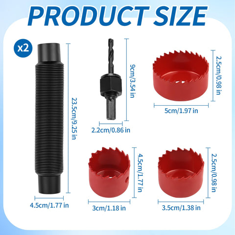NBPLUS hole saw included enables quick, tool-free setup for rain barrel diverters.