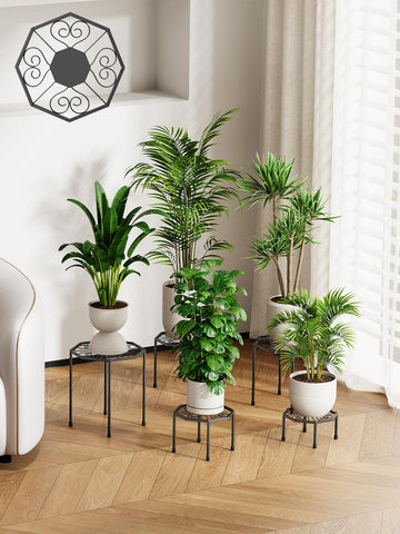 NBPUJ 5-Pack Plant Stands with multi-tier display for stylish plant organization.