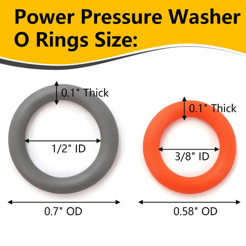 NBRINGO orange QD O-rings 1/4 inch for precise sealing