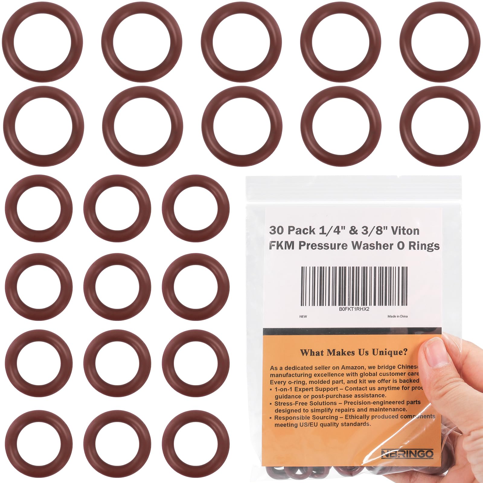 NBRINGO power washer o-ring 30-pack for durable leak-free seals in quick connect systems