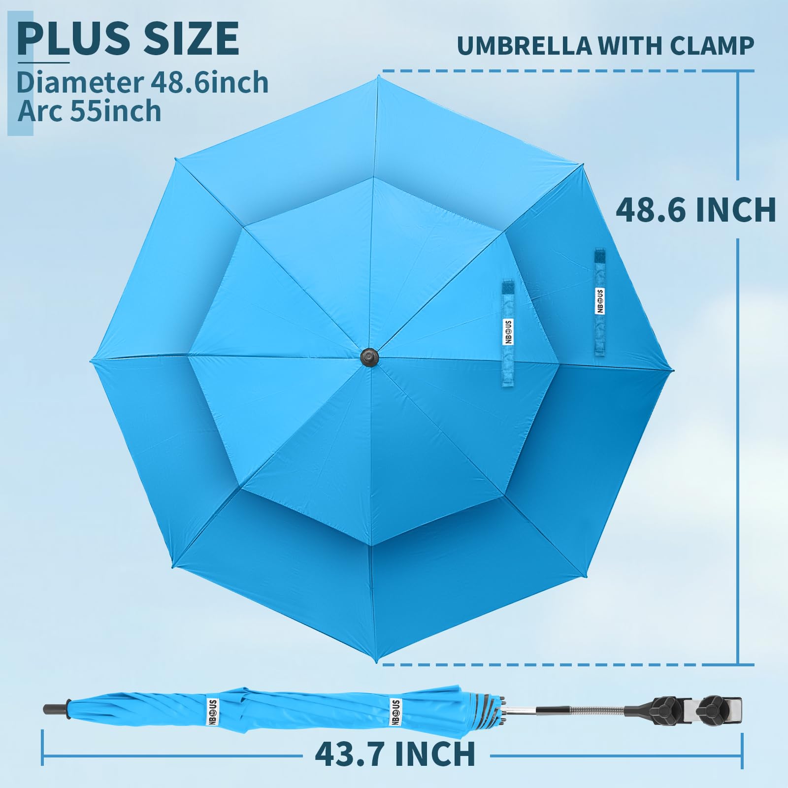 NBtoUS 48.6-inch canopy fabric with UPF 50+ blocks sun rays