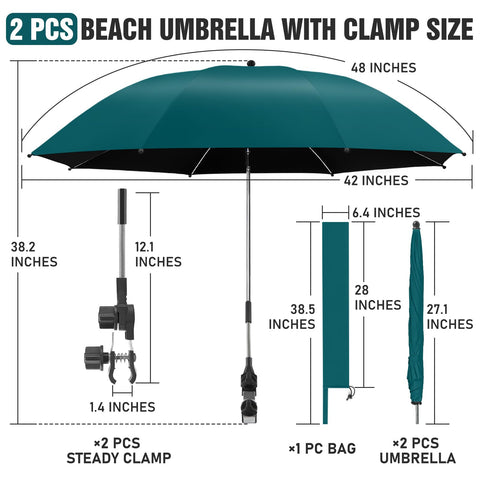 NBtoUS carbon fiber ribs keep the umbrella light and strong.