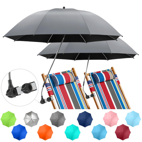 NBtoUS 2-pack chair umbrella clip for sun shade on chairs