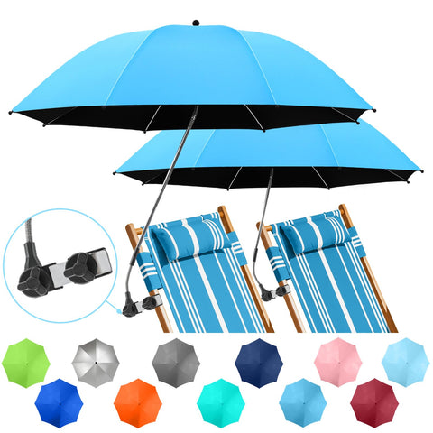NBtoUS 2-pack chair umbrella clip secures shade on outdoor chairs.