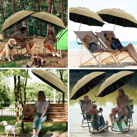 NBtoUS chair umbrella 3jaw-clamp ensures secure attachment to chairs.