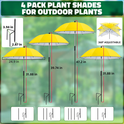 NBtoUS four-pack bundle covers multiple pots in a compact garden setup