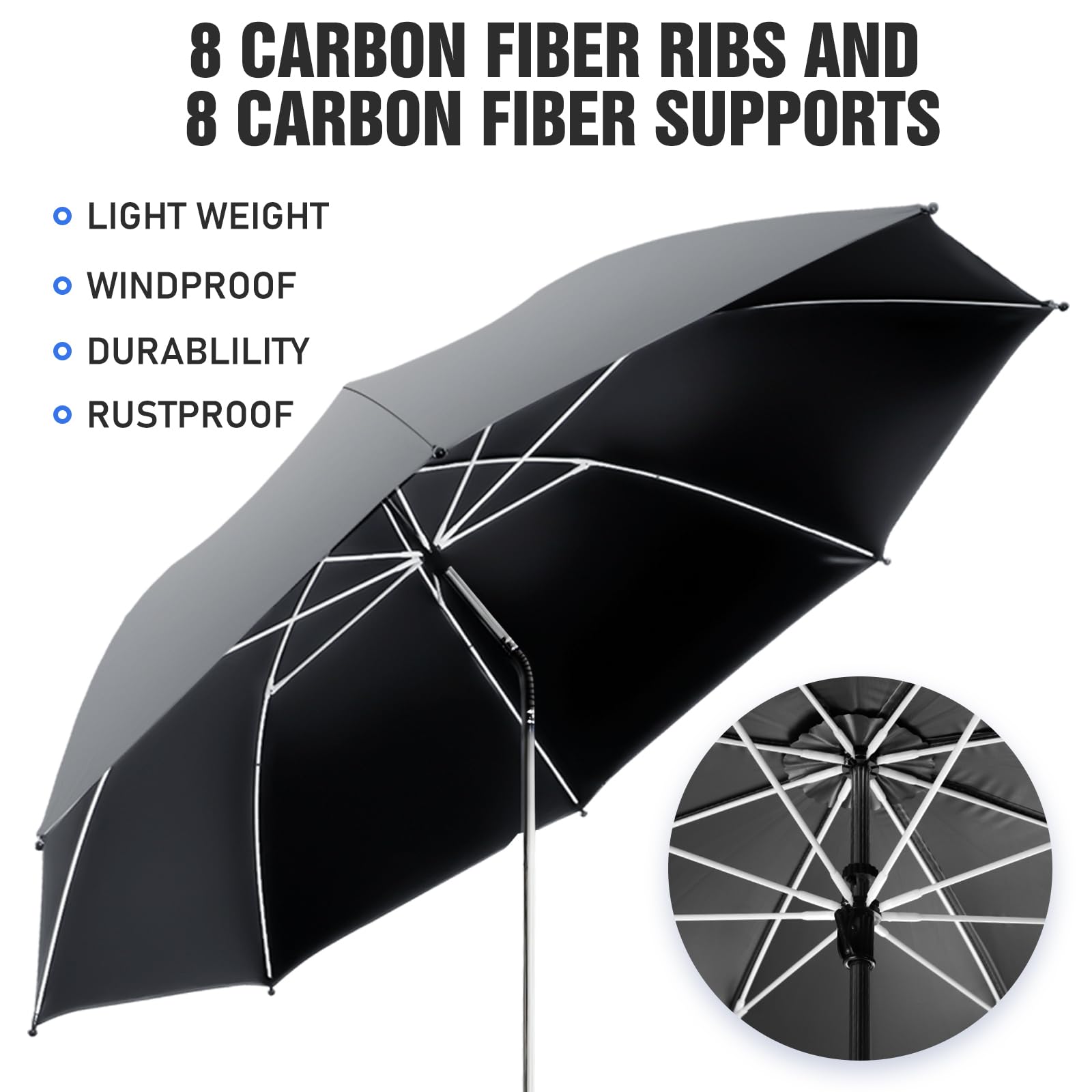 NBtoUS portable beach chair umbrella fits cars and bags