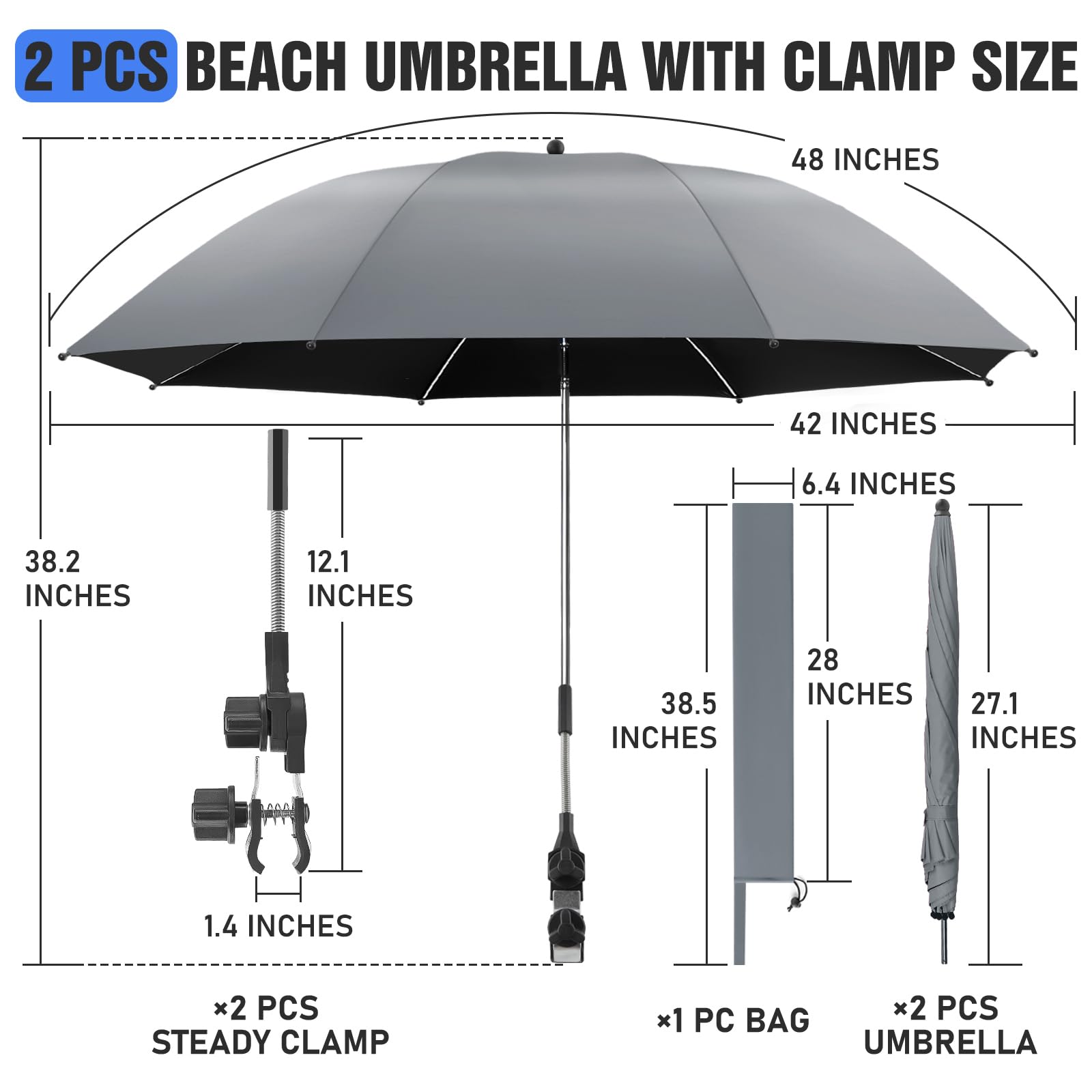 NBtoUS UPF50+ sun protection umbrella blocks UVA and UVB rays