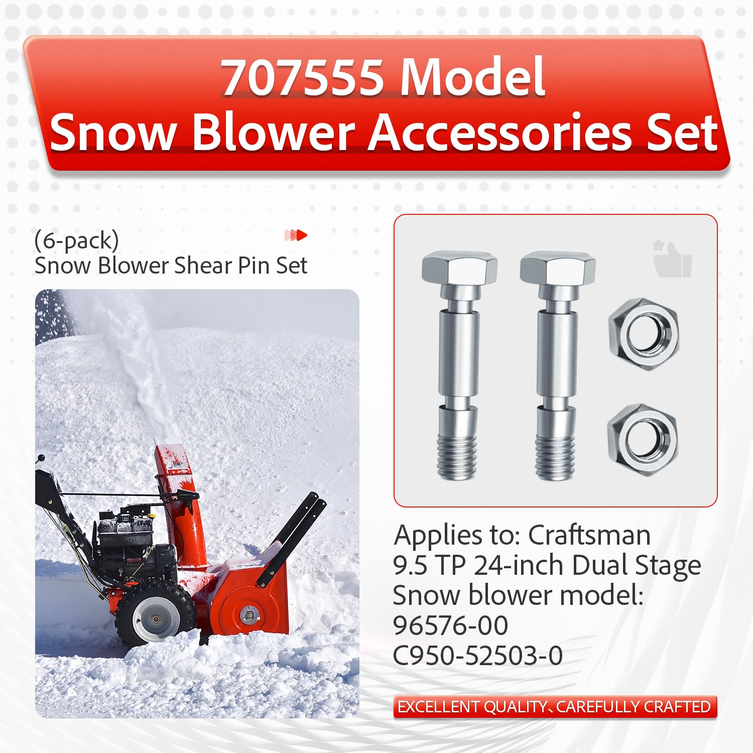 Nbwoal bolts nuts 707555, heavy-duty hardware for durable repairs.