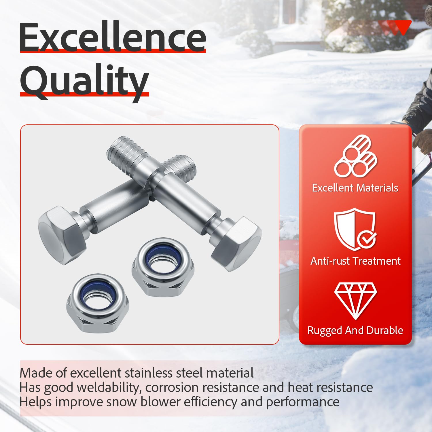 Nbwoal Craftsman compatibility 96576-00 707555, fits 9.5 TP 24-inch dual-stage snowthrowers.