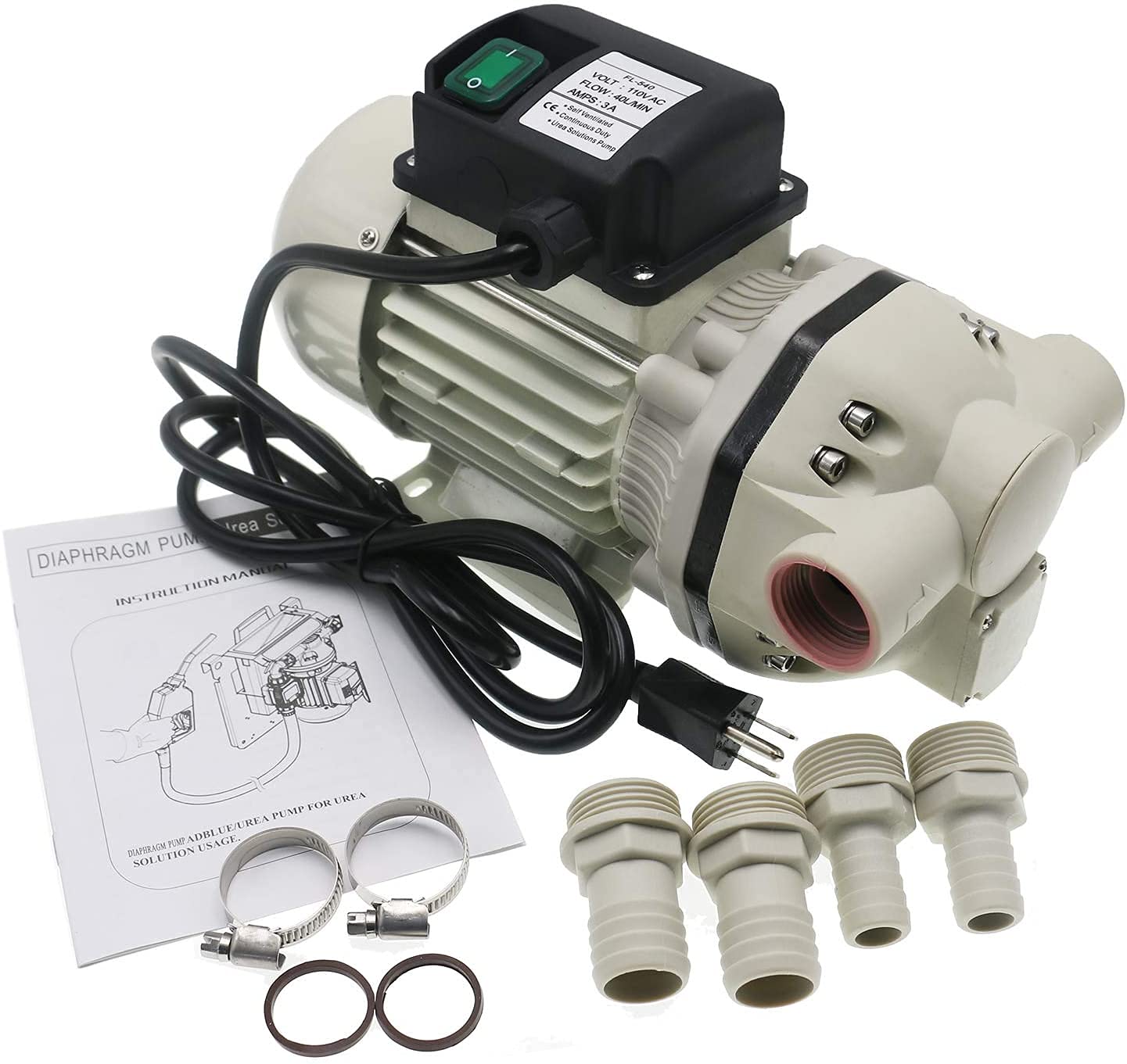 NC FL-540B pump front view showing compact industrial design for reliable chemical distribution