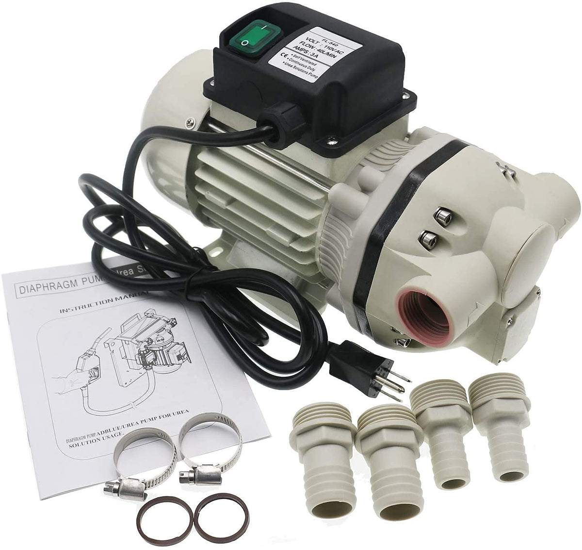 NC FL-540B pump front view showing compact industrial design for reliable chemical distribution