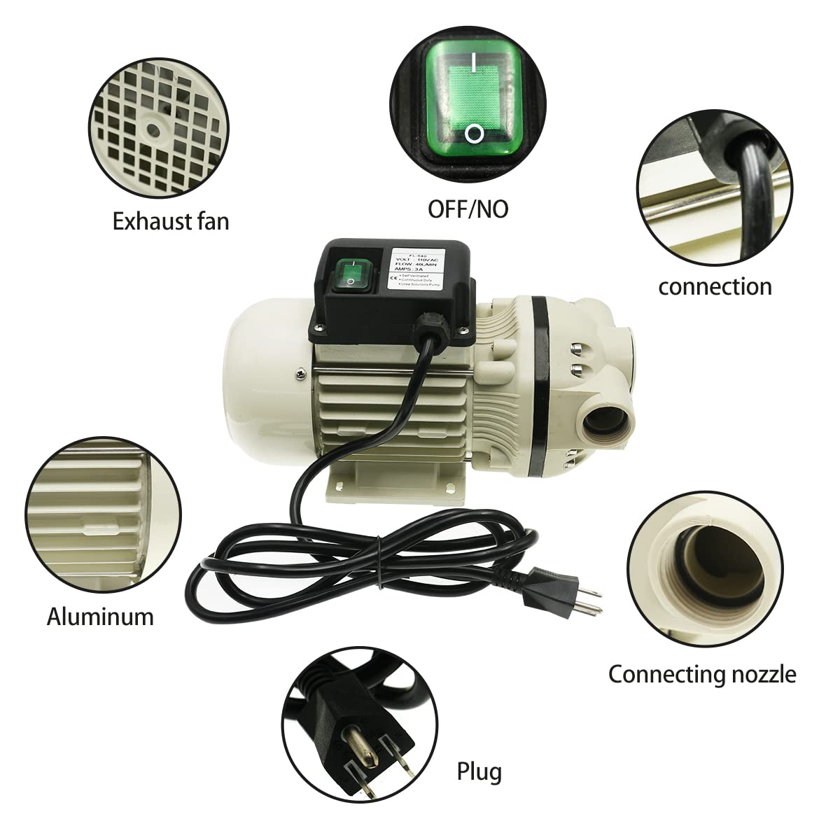 NC FL-540B pump side view highlighting slim footprint for tight spaces