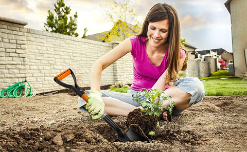 N/C Small Garden Shovel offers multi-utility for planting and cleanup.