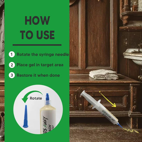 NCSIFDD roach repellent nozzle attached for precise indoor treatment.