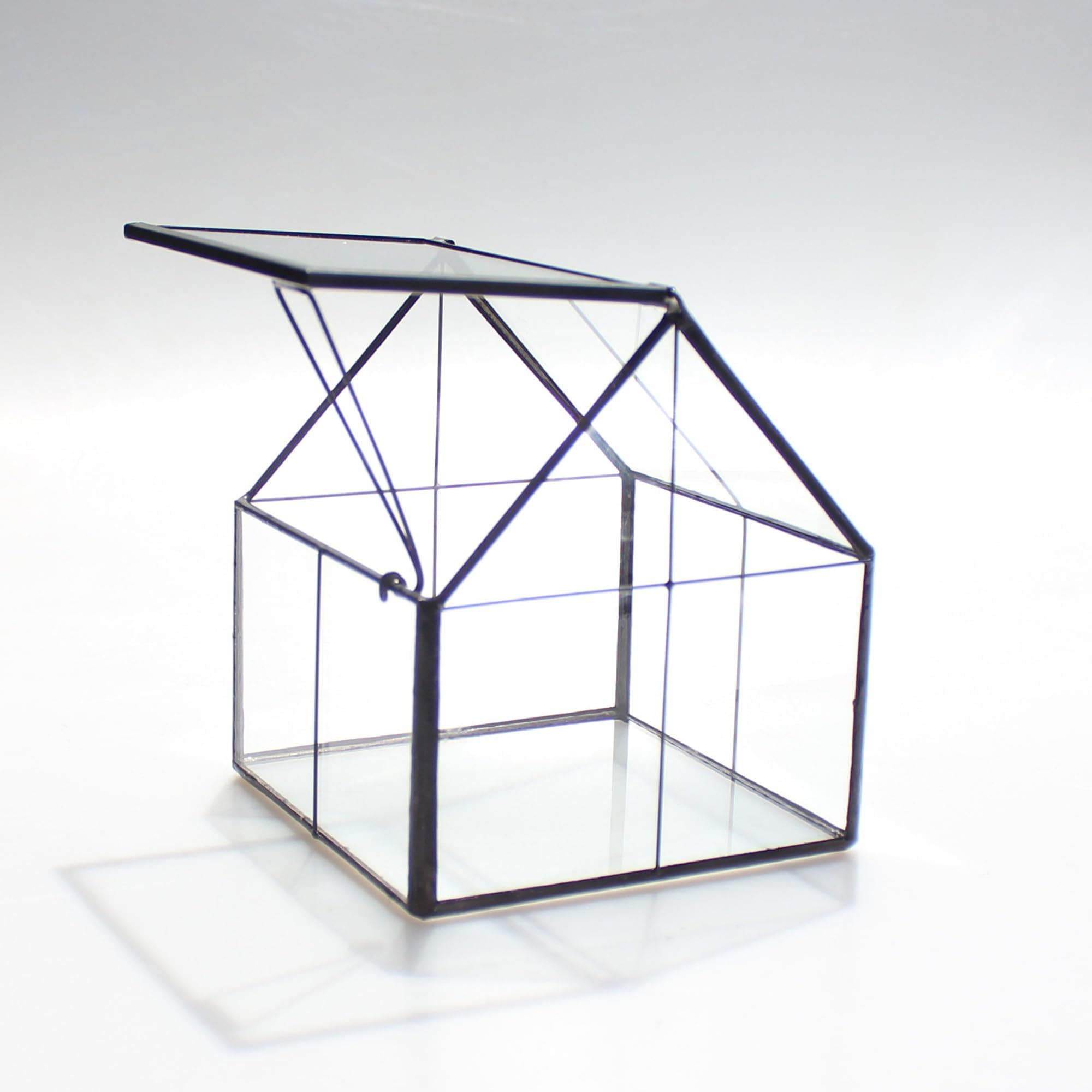 NCYP mini glass terrarium on office desk decor