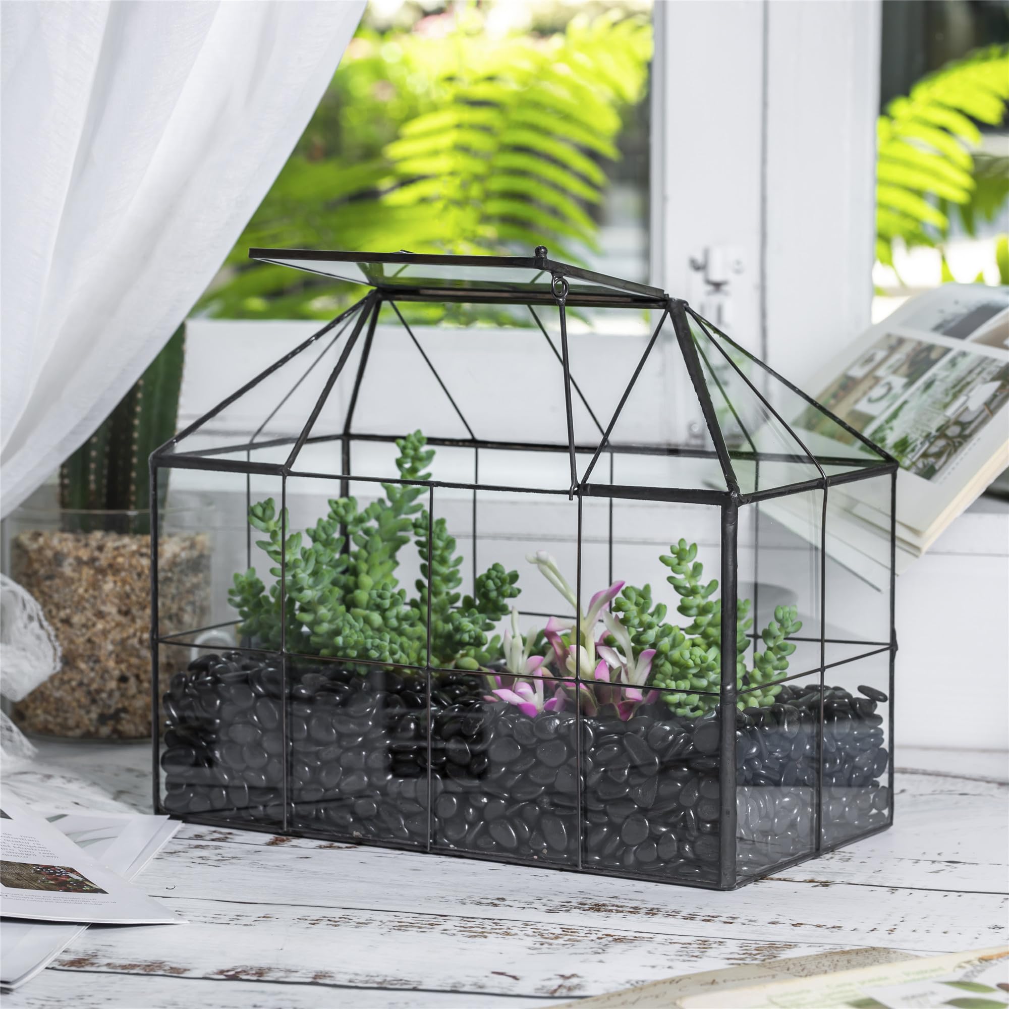 Warning: not designed to hold water in NCYP glass terrarium