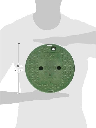 Close-up of NDS 111C valve in green finish, suitable for professional landscapes