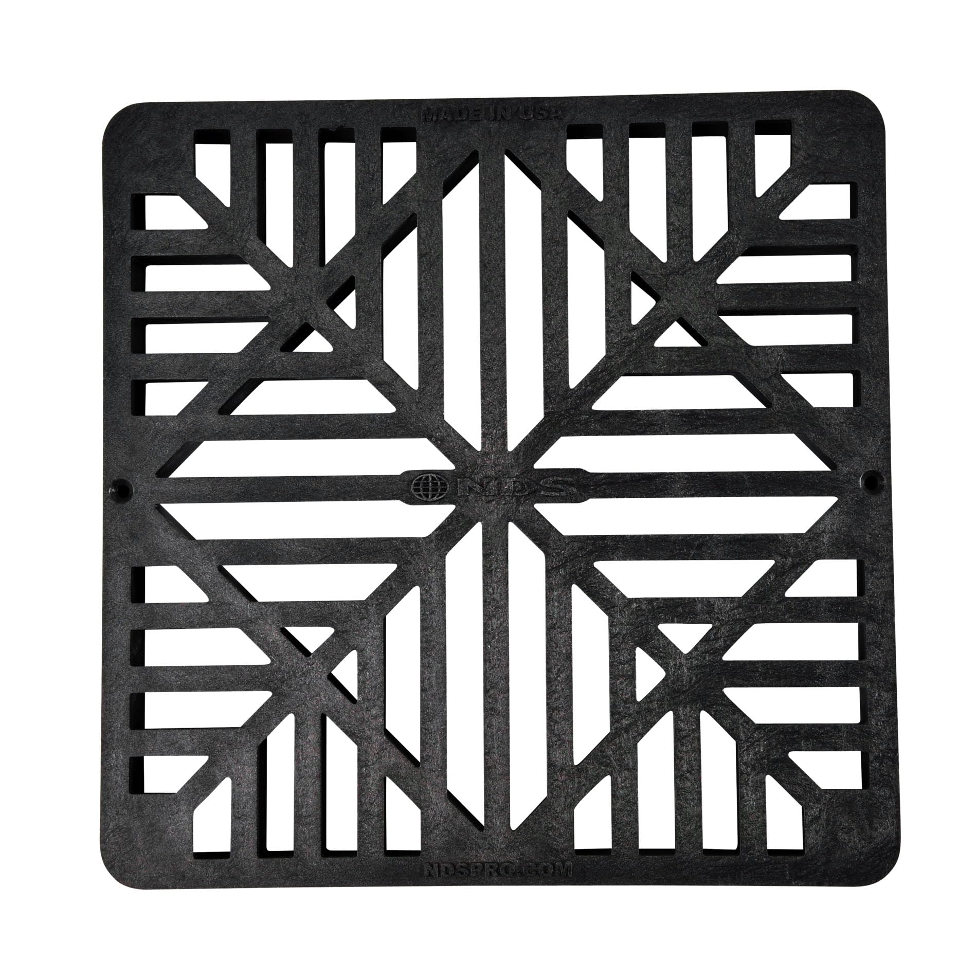 NDS 980G 9-inch grate made of UV-protected HDPE resists fading and cracking.