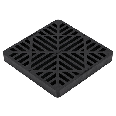 NDS 980G square catch basin grate with diamond design protects drainage from leaves while allowing water to pass.