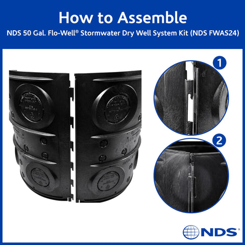 NDS Flo-Well buried installation illustrates underground detention with minimal disturbance.