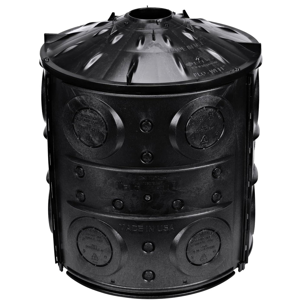 NDS Flo-Well dry-well top cover shown for easy underground detention and access.
