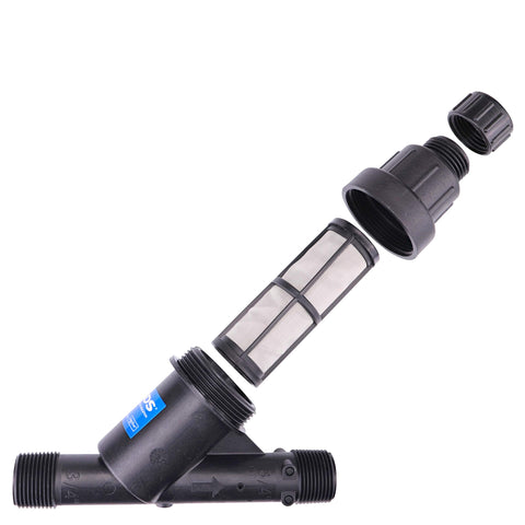 NDS PRYF-30 200-mesh filter blocks particulates to reduce clogs.