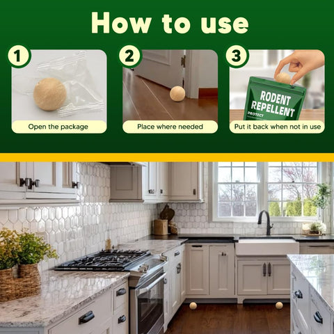 Ndumuqo mice and rat deterrent peppermint balls create a natural barrier.