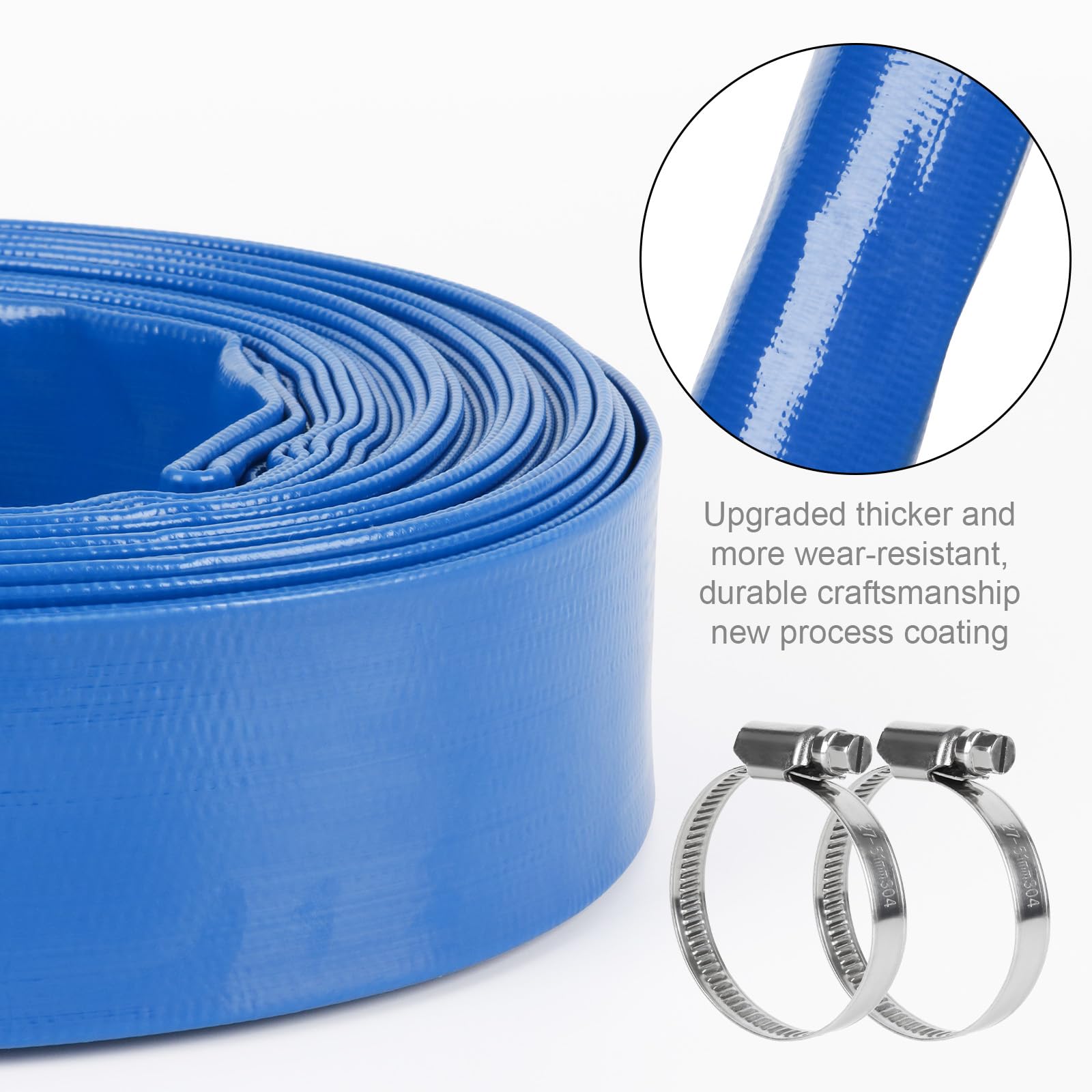 NEAGLORY 2-inch inner diameter for high-volume water discharge.