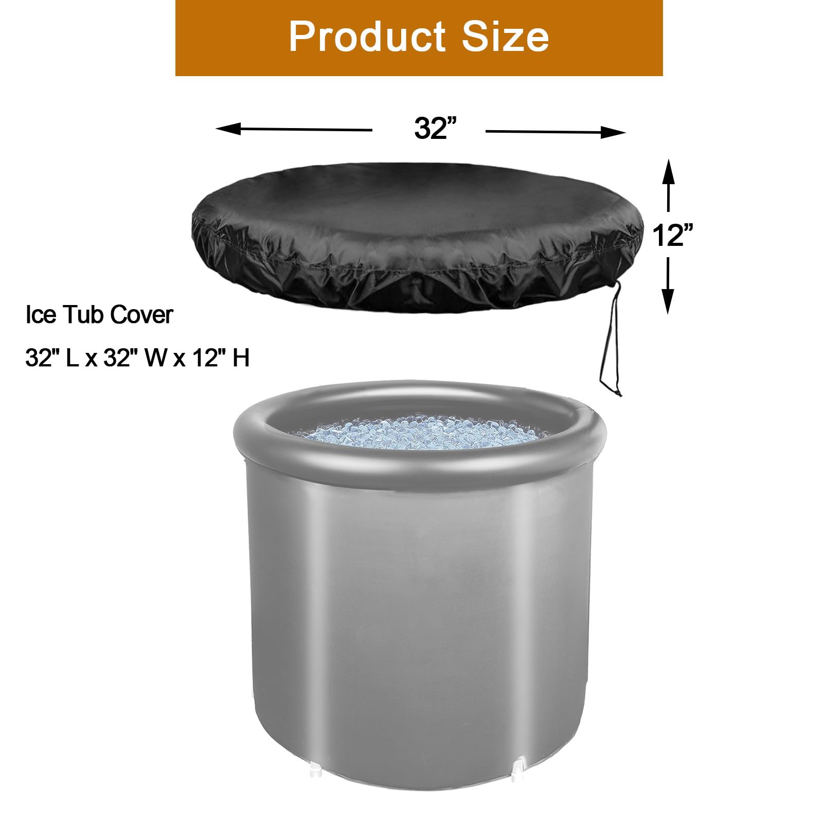 NEAMVCT ice tub cover with PU coating protects water from spills