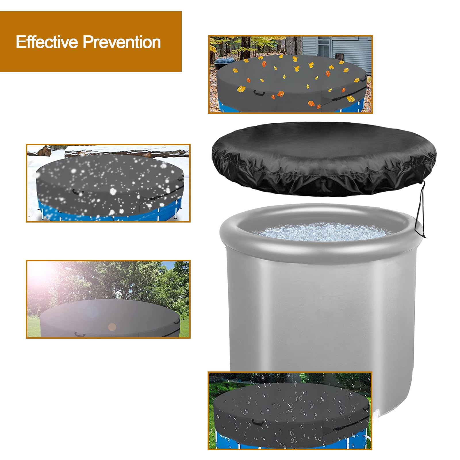 NEAMVCT ice tub cover is stain-resistant for durable outdoor use