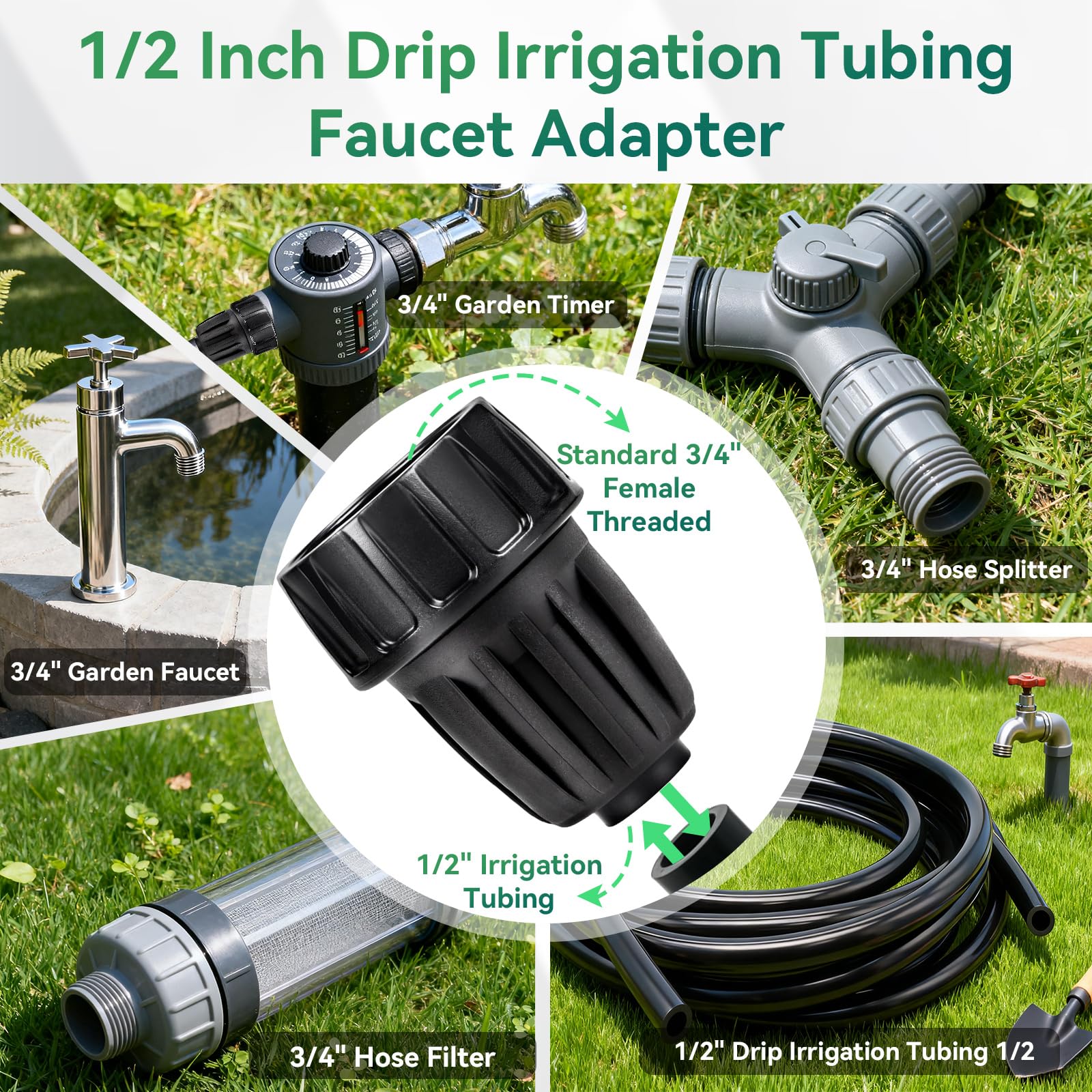 NEATABY UV-resistant plastic adapter designed for outdoor garden use.