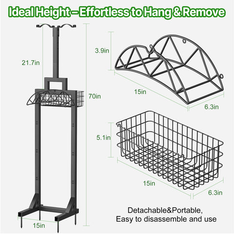 neatevday 150ft hose capacity helps manage long hoses without tangling.