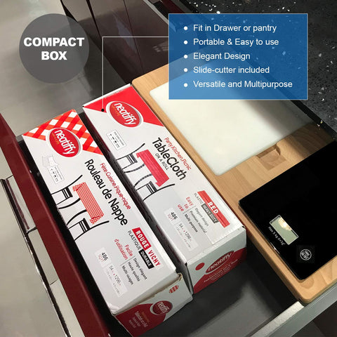 Neatiffy compatible with rectangle, square, round, and oval tables for versatile setups.