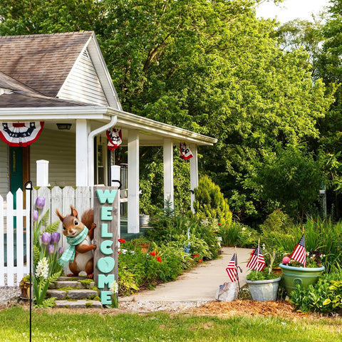 NebuIuxe spring banner brightens yard and walkway ambience