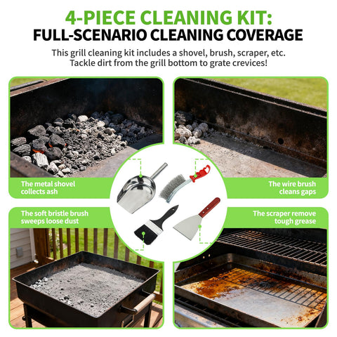 NebulaEdge ash shovel for grill ash, easy disposal.
