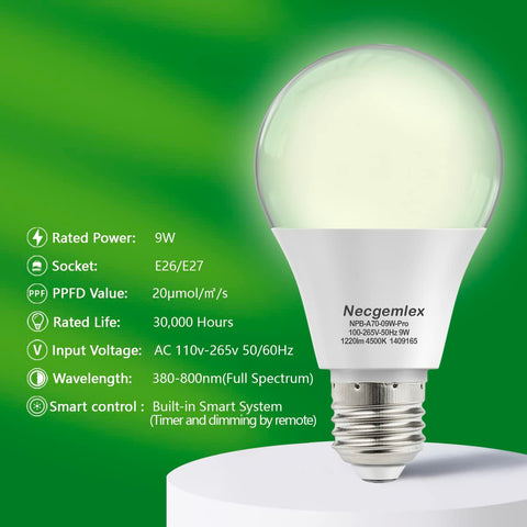 Necgemlex E26/E27 socket compatible bulb for easy upgrade.