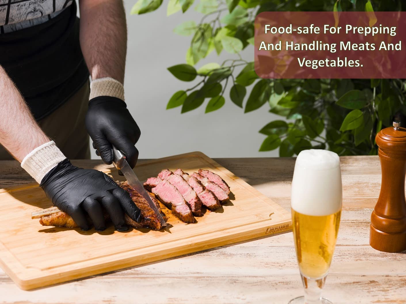 Nechtik BBQ gloves latex-free for comfortable all-day use.