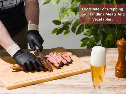 Nechtik BBQ gloves latex-free for comfortable all-day use.