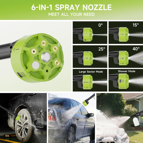 NecYINuoVe 6-in-1 nozzle offers multiple spray patterns for various tasks