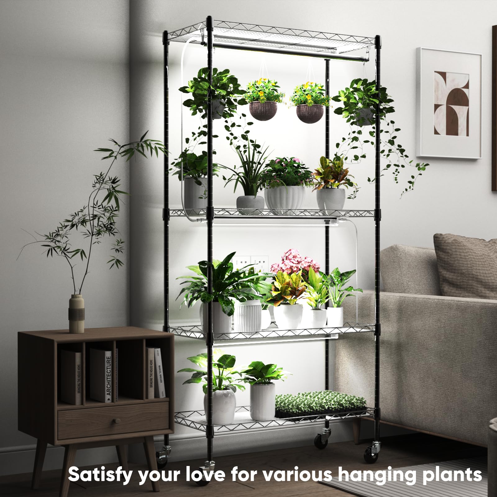 Nedechom adjustable shelf height enables flexible plant arrangement