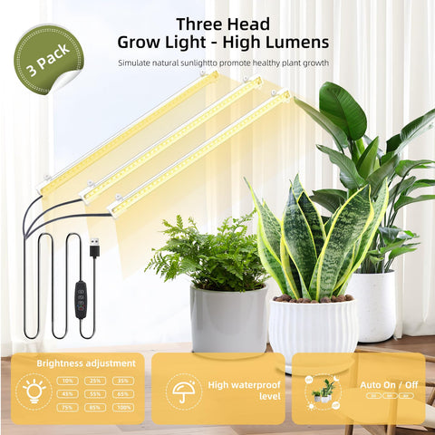 Nedechom grow light full-spectrum illumination across all levels