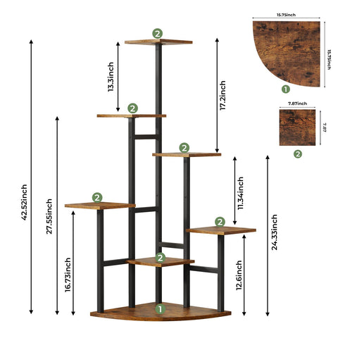 Nedechom country brown shelves add natural charm to spaces.