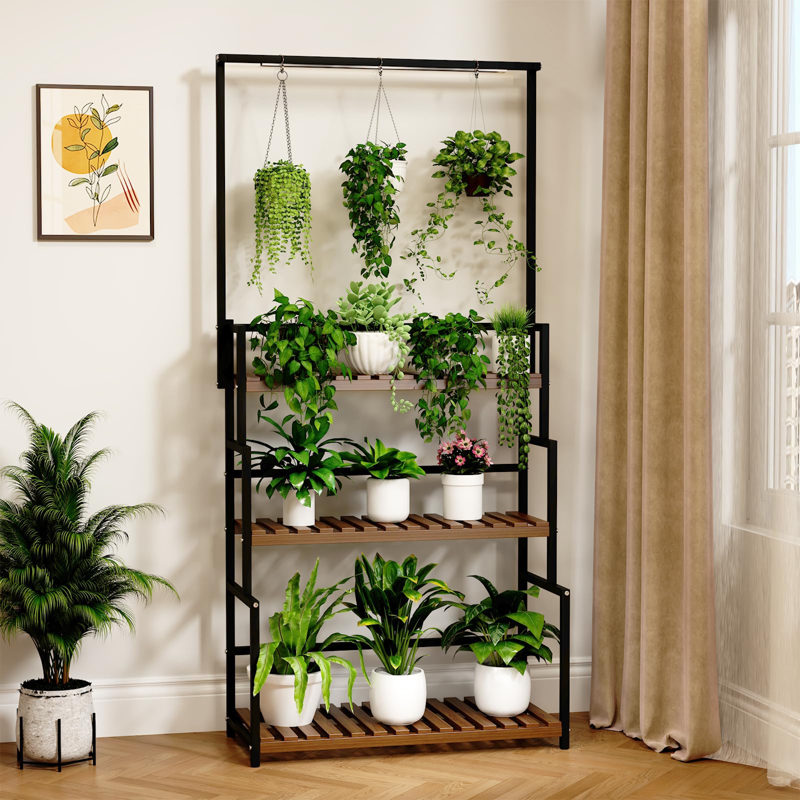 Nedechom wood and iron frame providing sturdy support and modern style