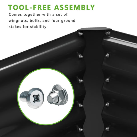 Nedenyou black finish adds stylish appeal to any patio or garden