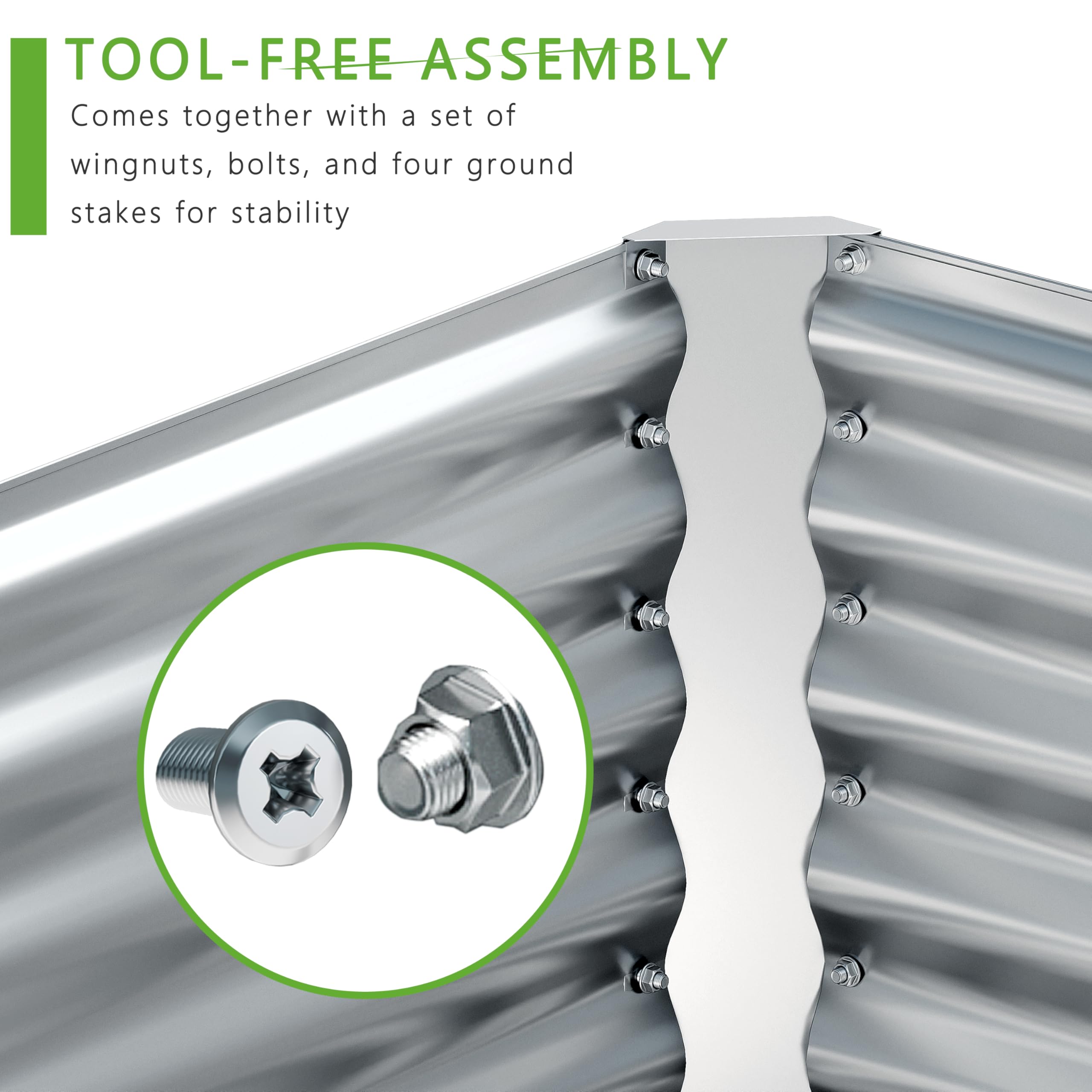 Nedenyou galvanized steel construction resists corrosion for long-lasting outdoor use.