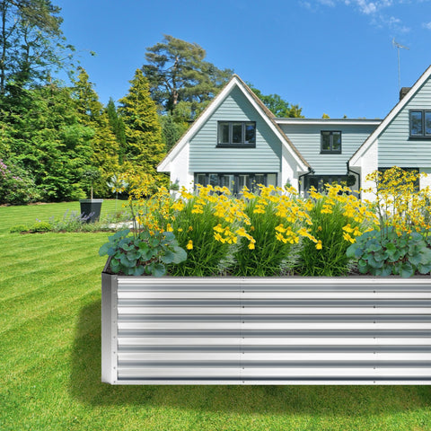 Nedenyou silver finish box blends with garden decor and resists corrosion