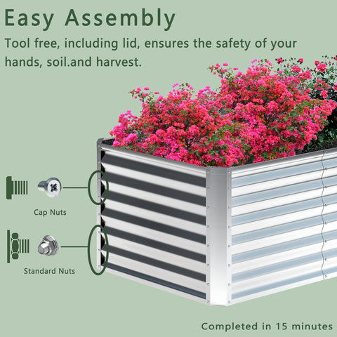 Nedenyou spacious garden bed setup for easy access and care