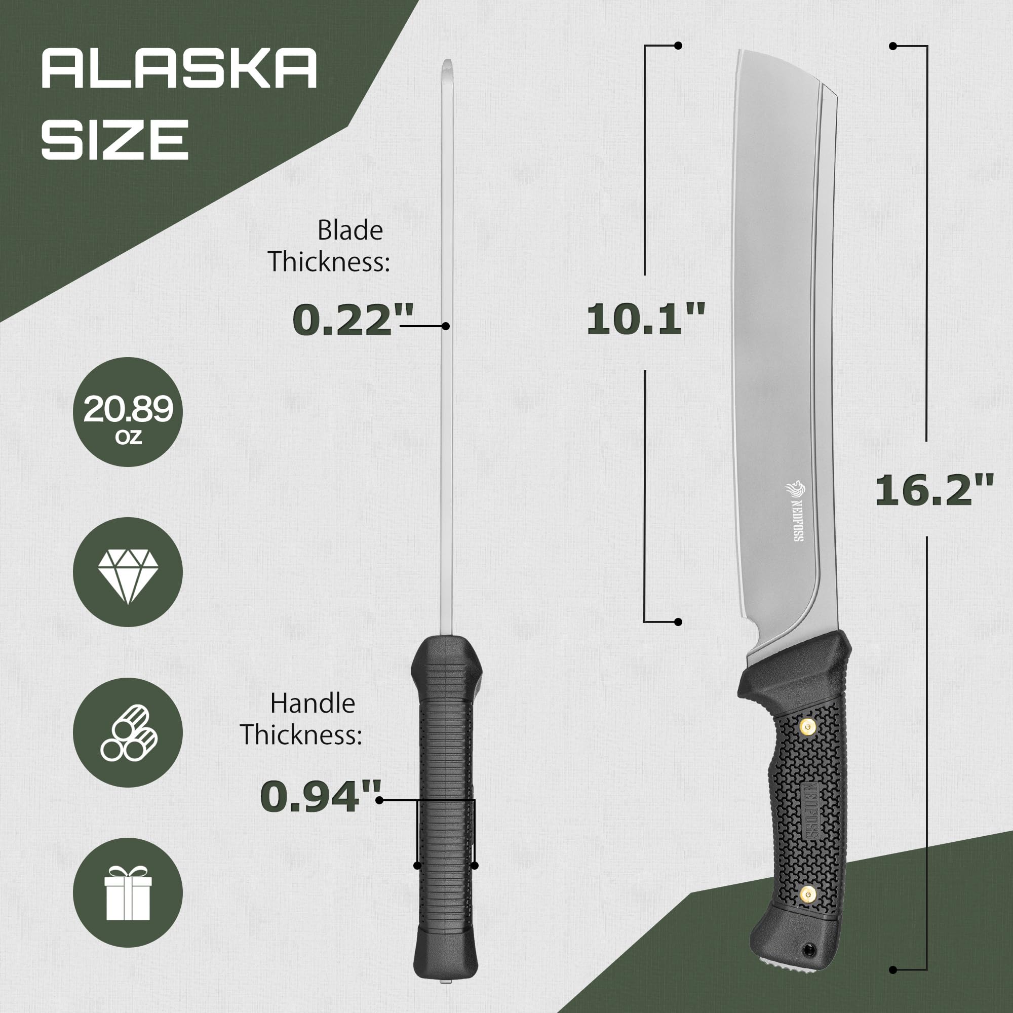 NedFoss garden machete ideal for clearing brush and garden tasks.