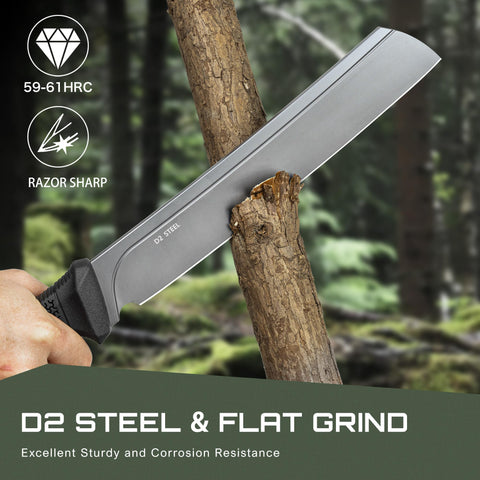 NedFoss machete with sheath for safe outdoor carry and storage.